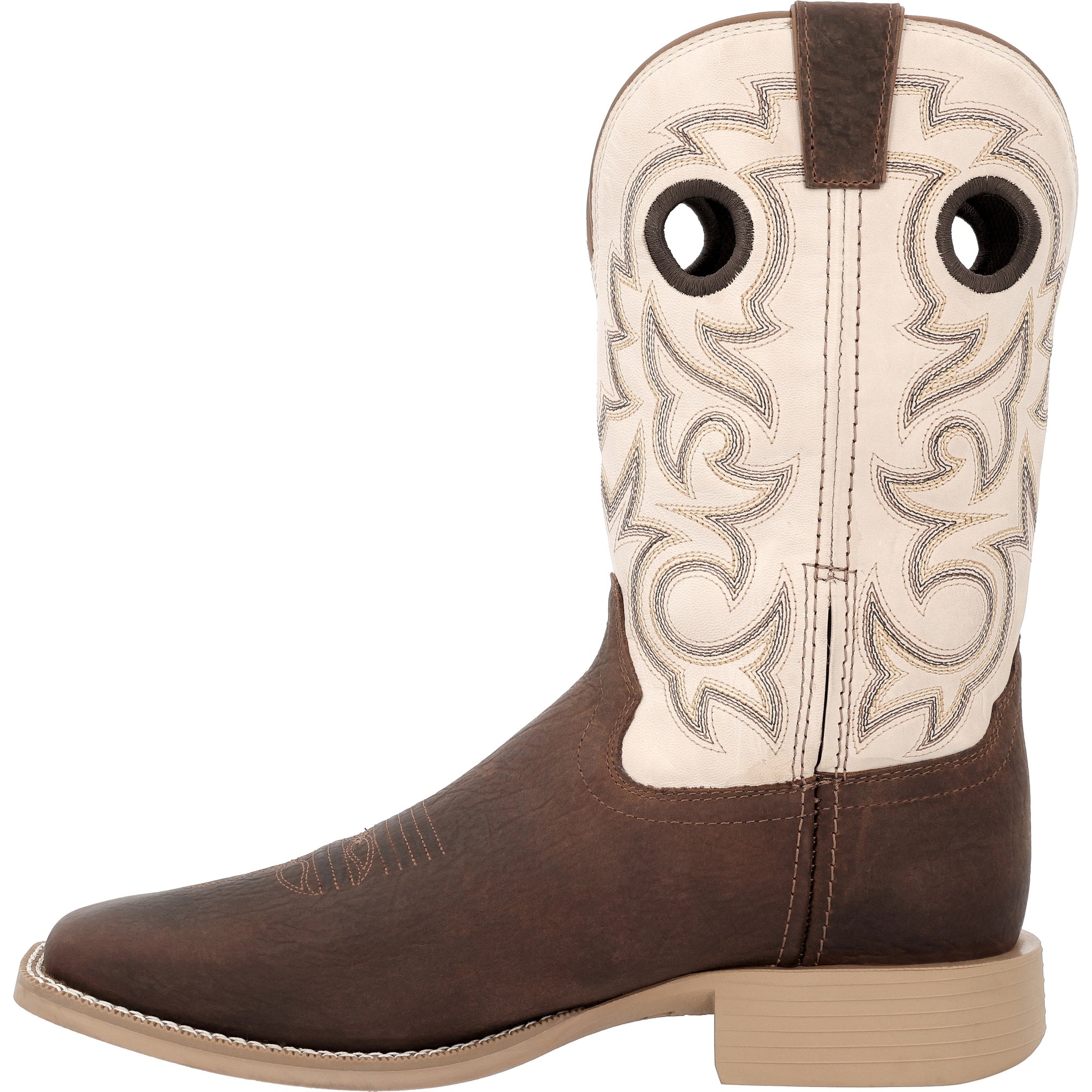 Durango Men's Shyloh 11" Square Toe Pullhole In Brown/Cream W