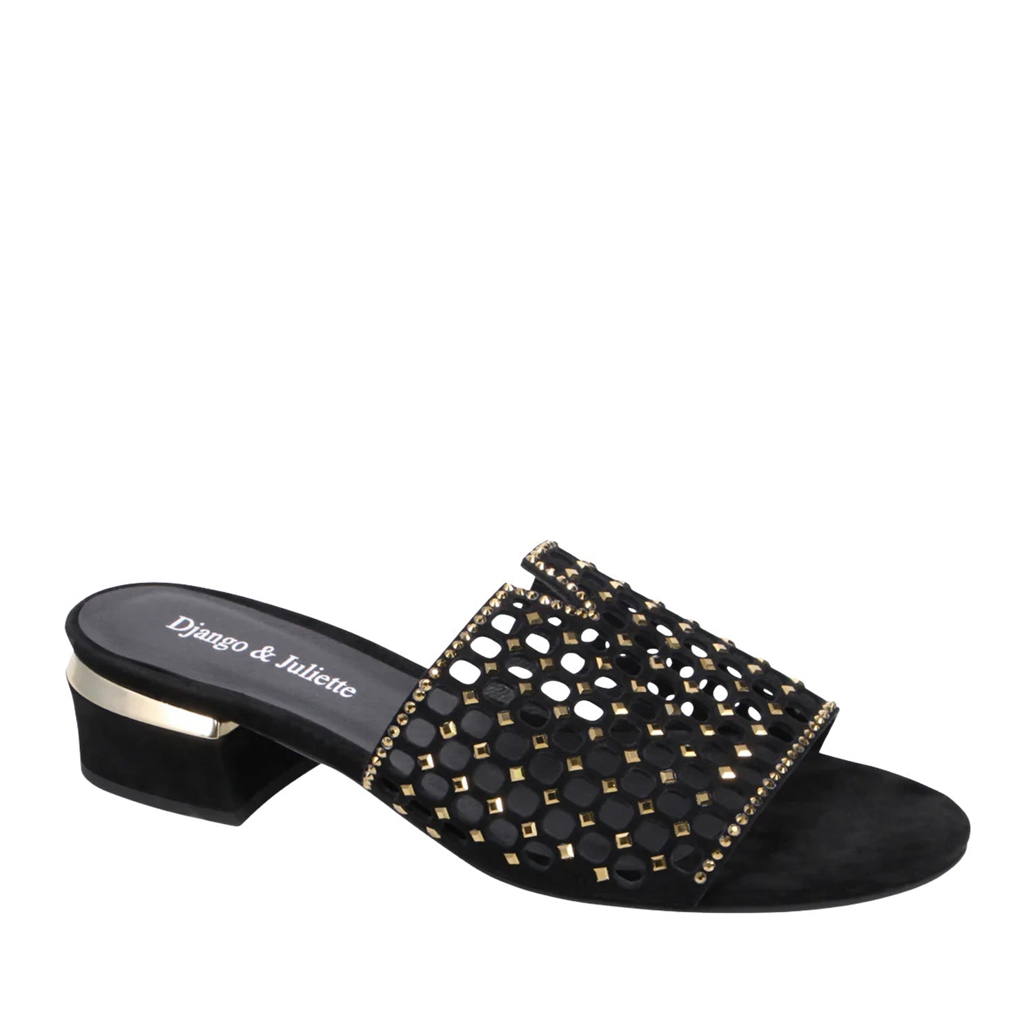 Django & Juliette Women's Tropics Heeled Slide in Black