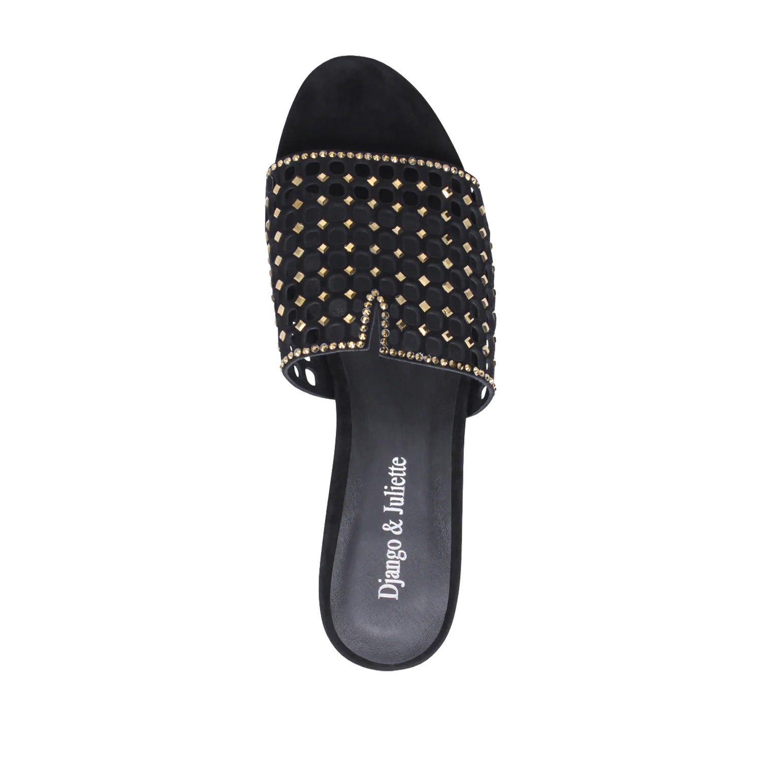 Django & Juliette Women's Tropics Heeled Slide in Black