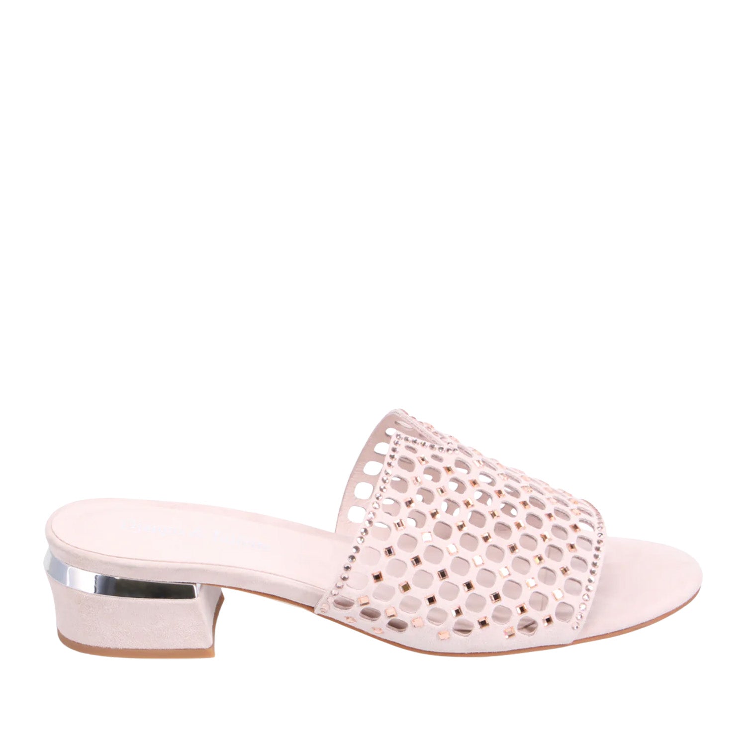 Django & Juliette Women's Tropics Heeled Slide in Nude