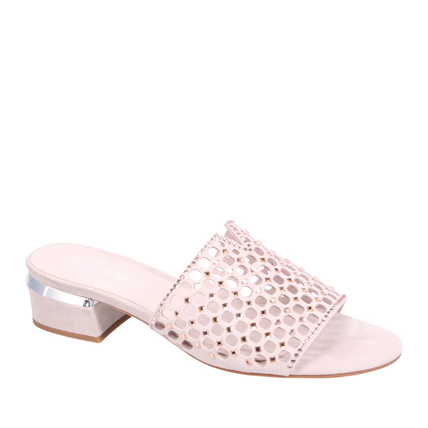 Django & Juliette Women's Tropics Heeled Slide in Nude
