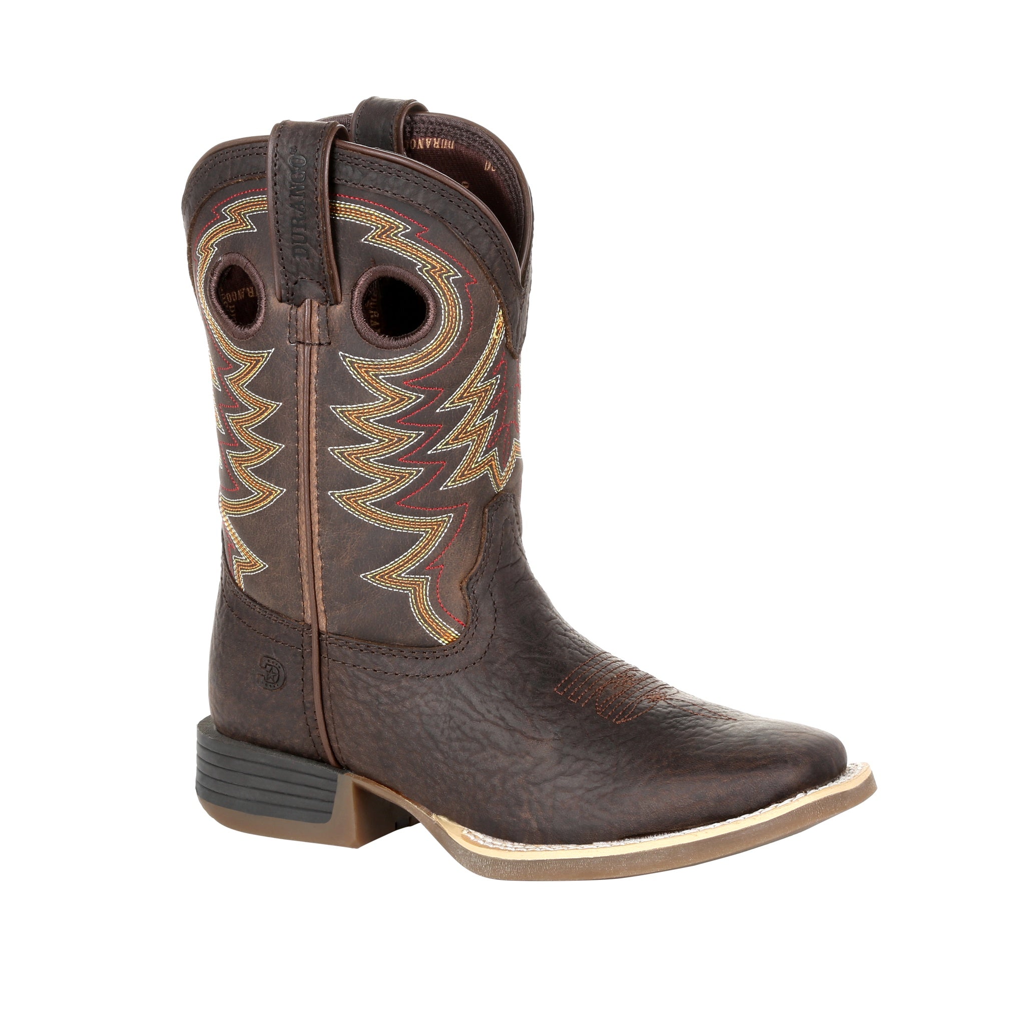 Durango Kids' Lil' Rebel Pro Little Kid' 8" Square Toe Western In Dark Brown M