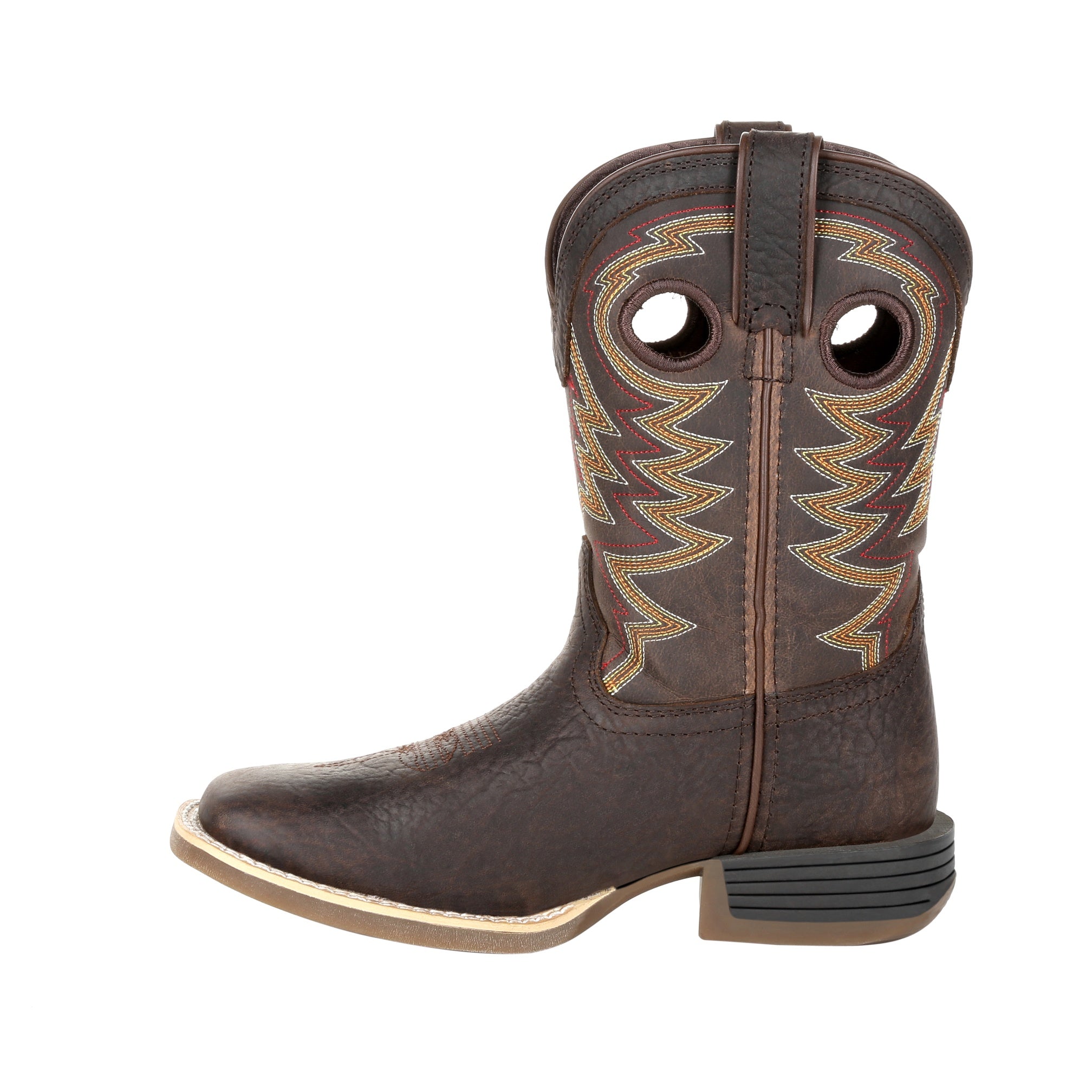 Durango Kids' Lil Rebel Pro Big Kid 8" Square Toe Western In Dark Brown M