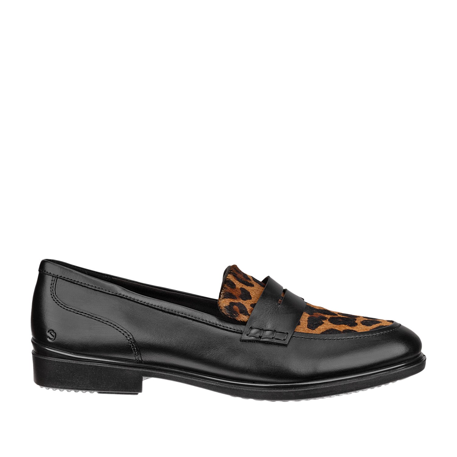 Ecco Women's Dress Classic 15 Loafer 209803 in Black/Leopard