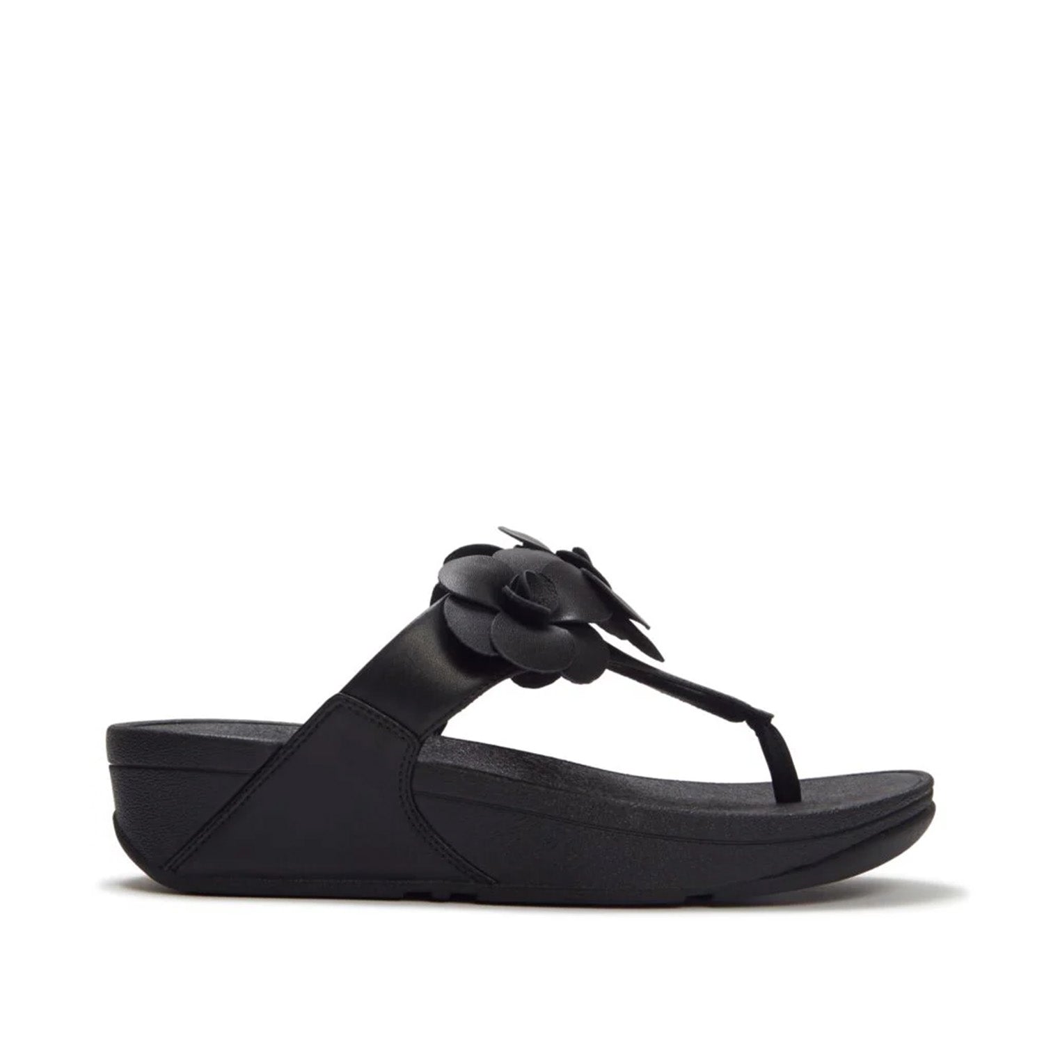 Fitflop Women's Lulu Flower Toe-Post Sandals in Black
