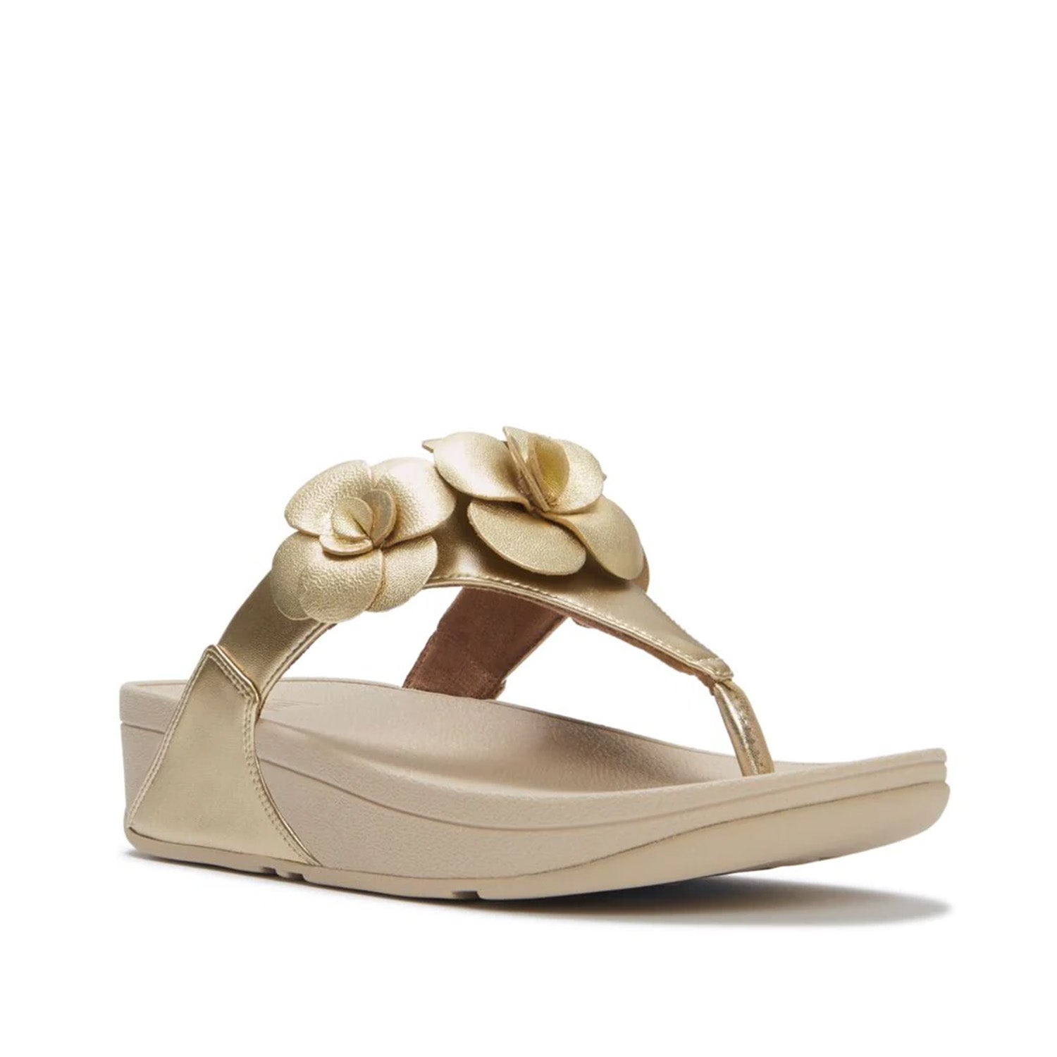 Fitflop Women's Lulu Flower Toe-Post Sandals in Platino