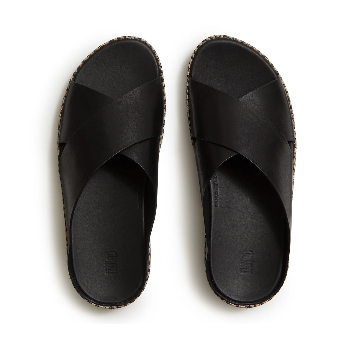 Fitflop Women's Lulu Lux Graphic-Weave Slide in Black