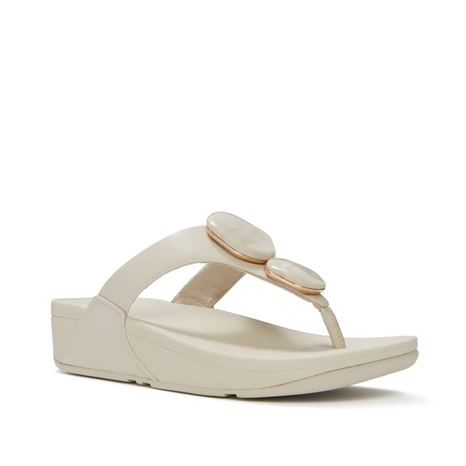 Fitflop Women's Lulu Marbled-Stone Toe Post in Paris Beige