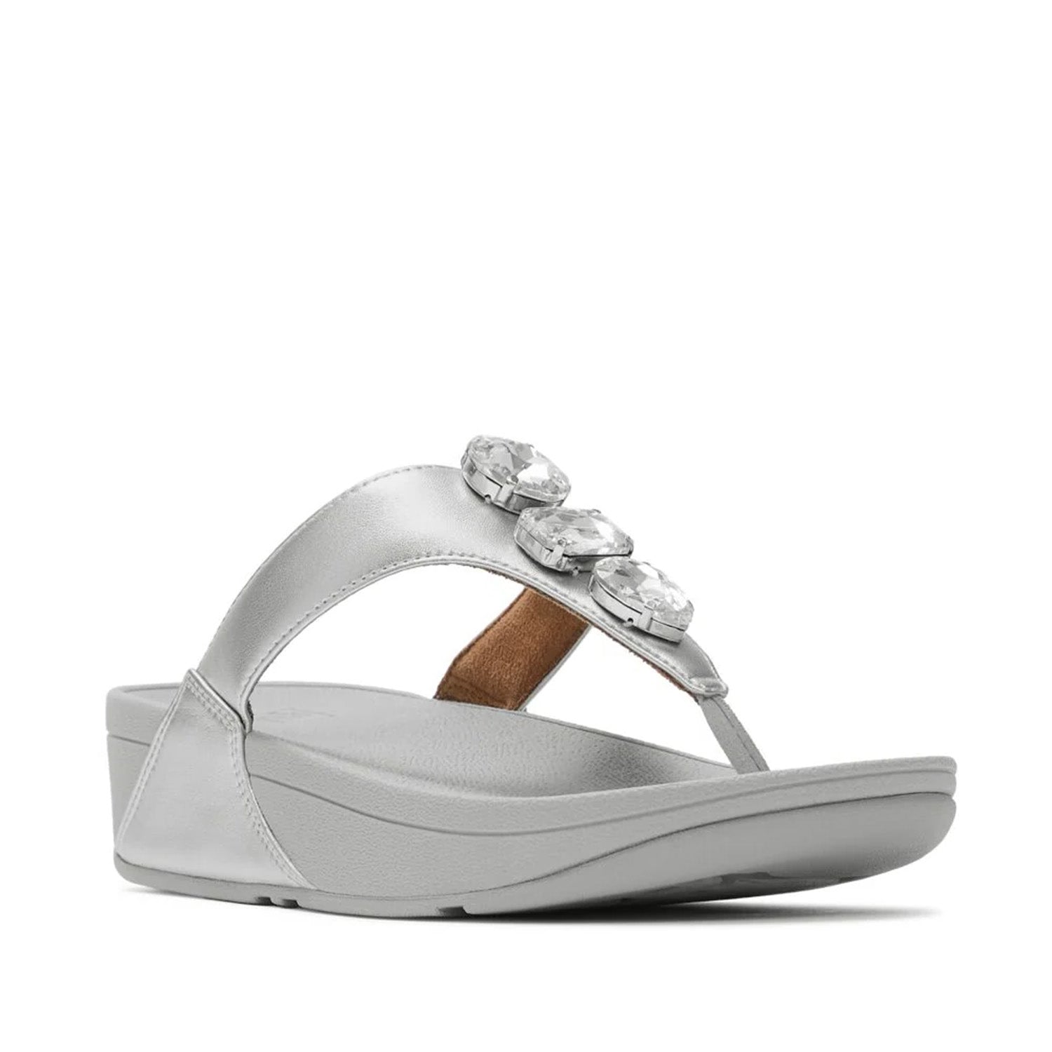 Fitflop Women's Lulu Ultra-Jewel Toe-Post in Silver