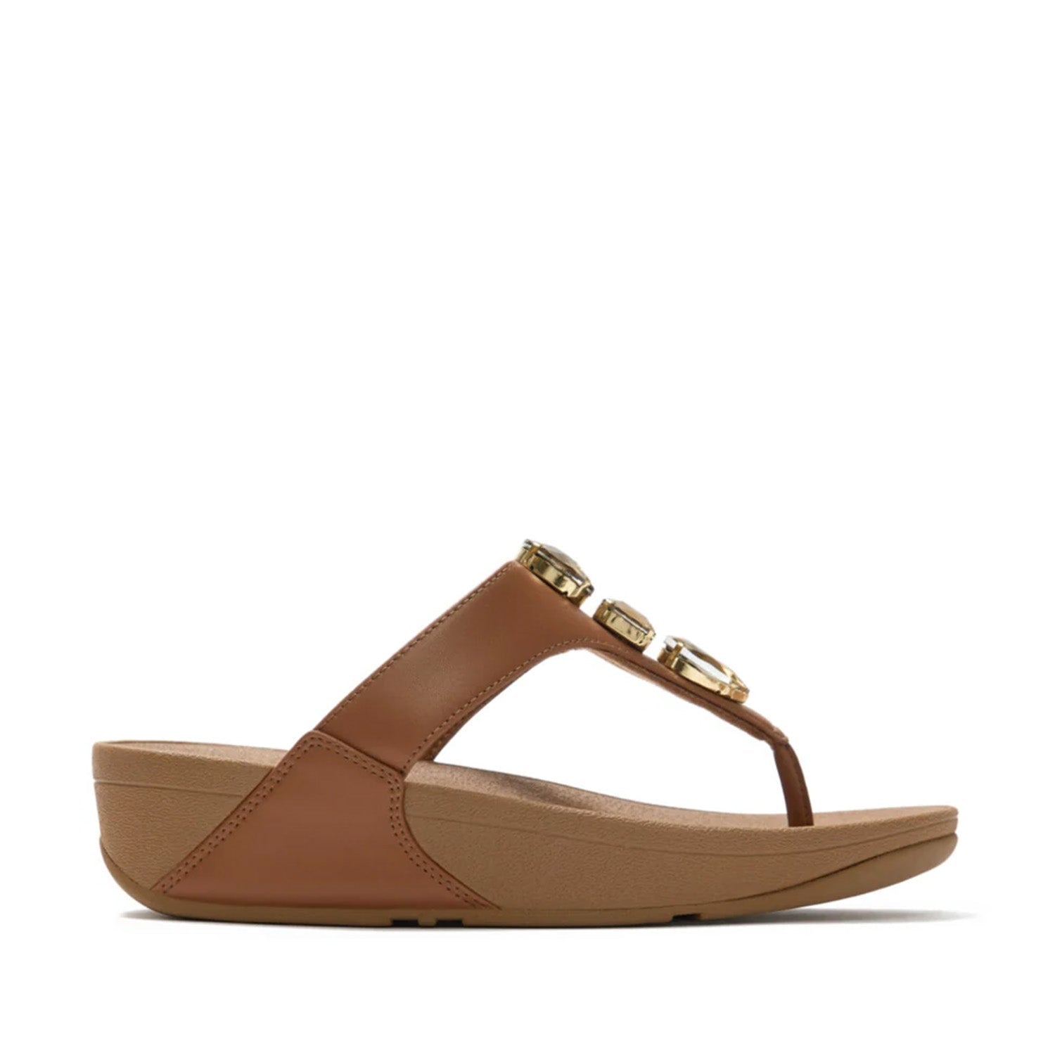 Fitflop Women's Lulu Ultra-Jewel Toe-Post in Deep Tan