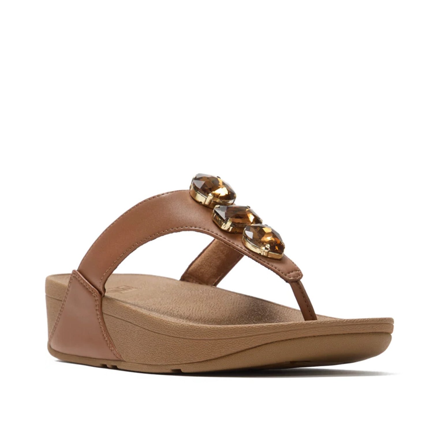Fitflop Women's Lulu Ultra-Jewel Toe-Post in Deep Tan