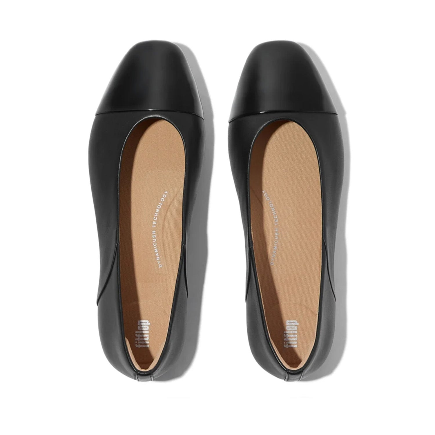 Fitflop Women's Danser Cap-Toe Ballerina in All Black