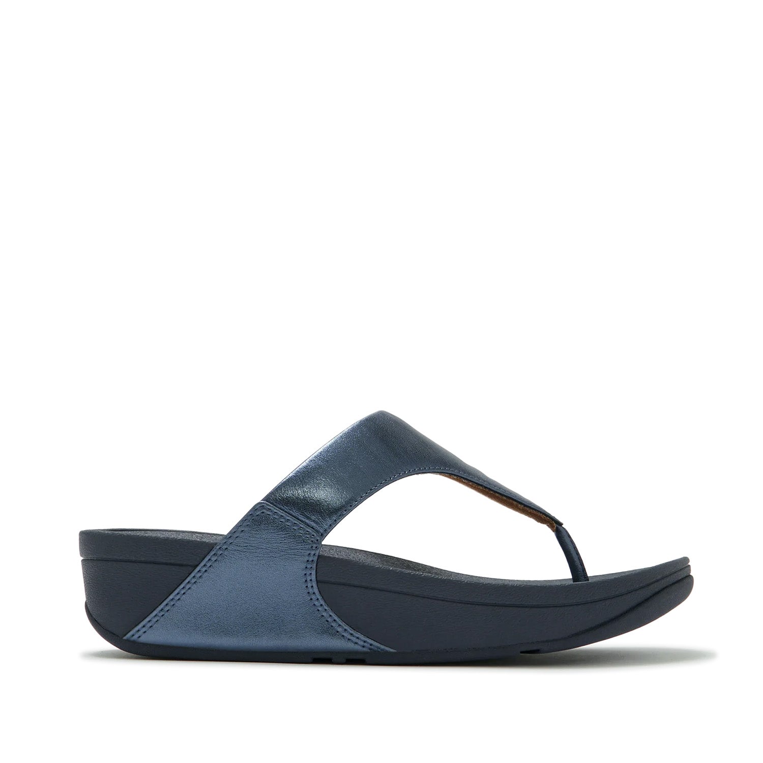 Fitflop Women's Lulu Toe-Post in Metallic Cosmic Blue