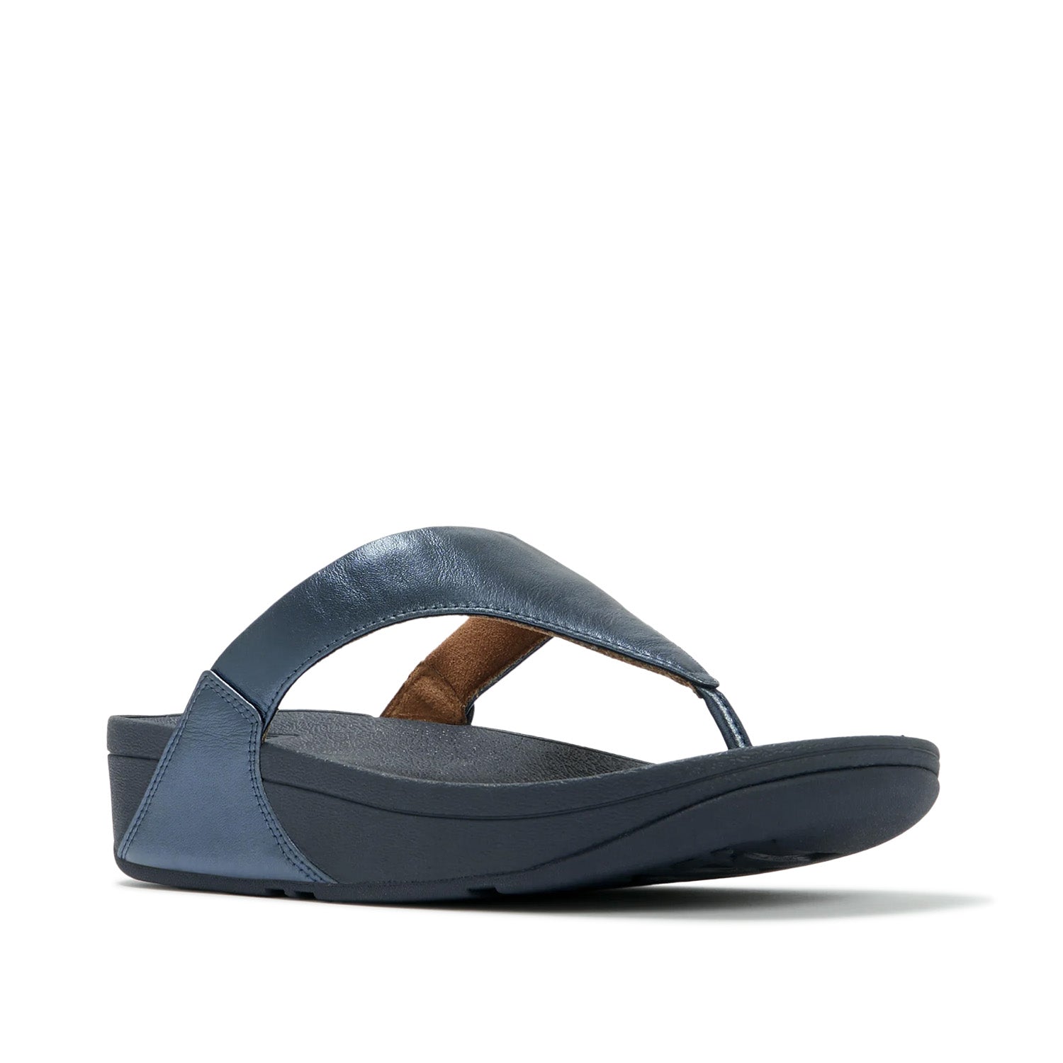 Fitflop Women's Lulu Toe-Post in Metallic Cosmic Blue