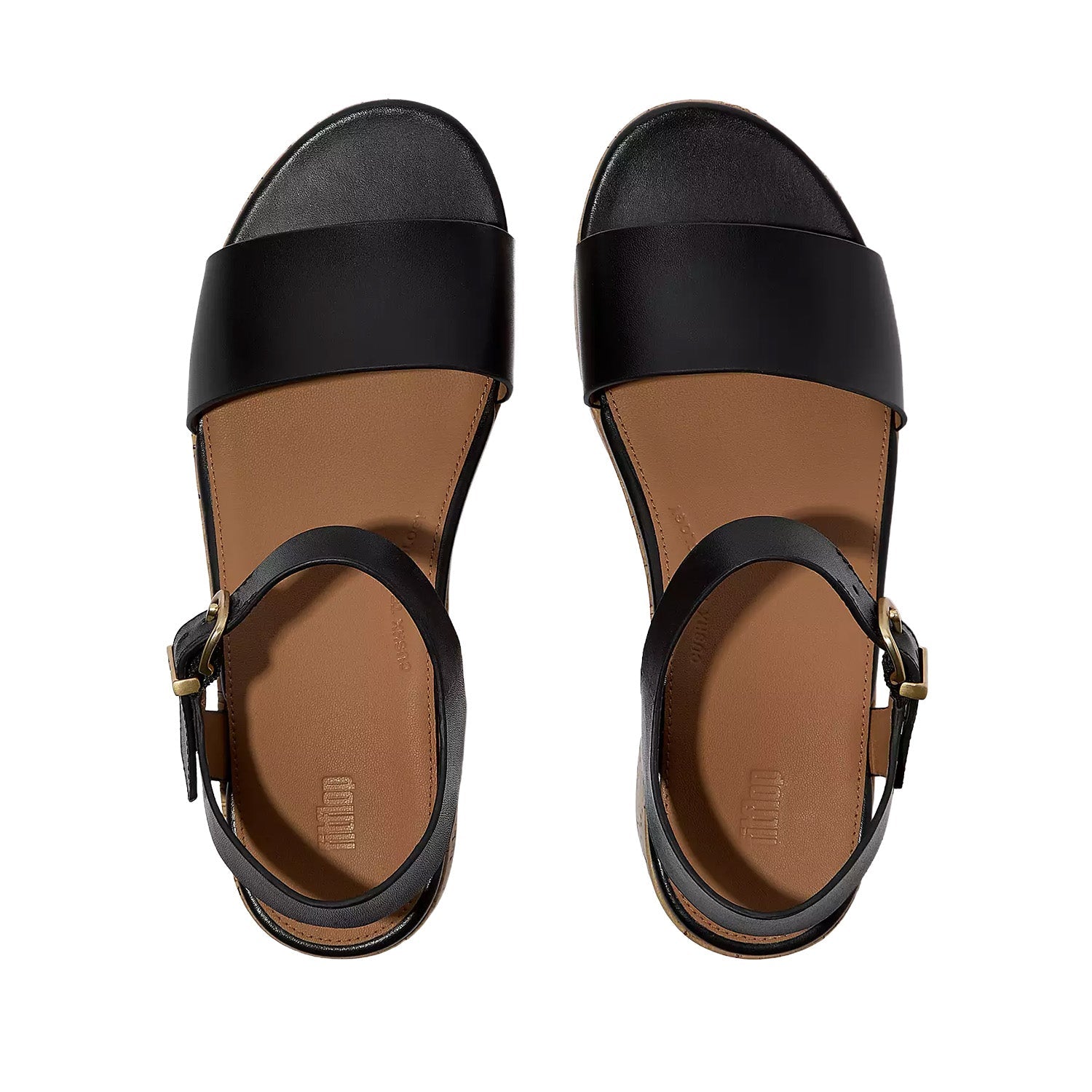 Fitflop Women's Platfforms Heel Ankle Strap Sandals in Black
