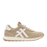 Fitflop Women's Retro-Q FF Fabric/Suede Trainers in Cappuccino