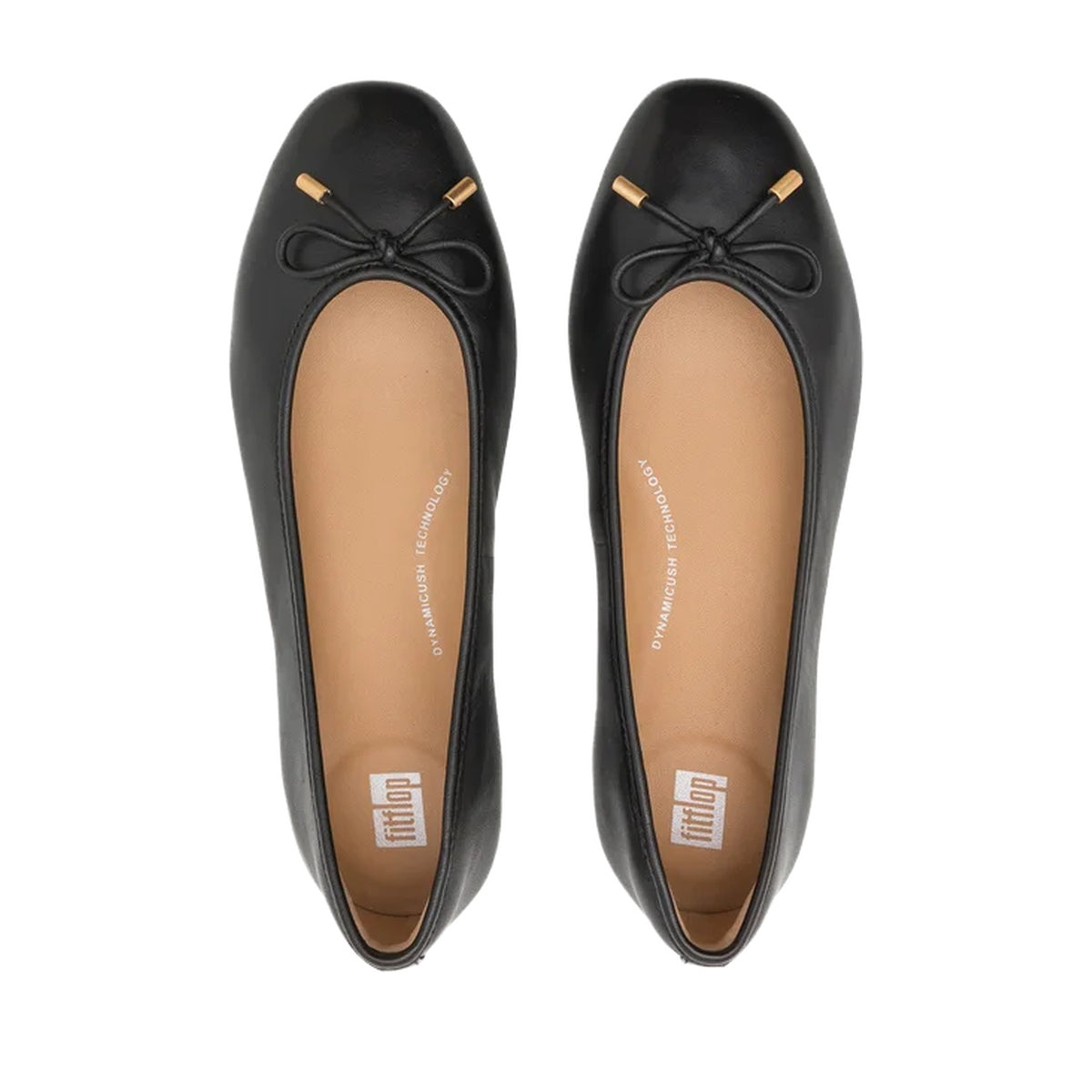 FitFlop Women's Delicato Bow Soft Leather Ballet Flats in Black