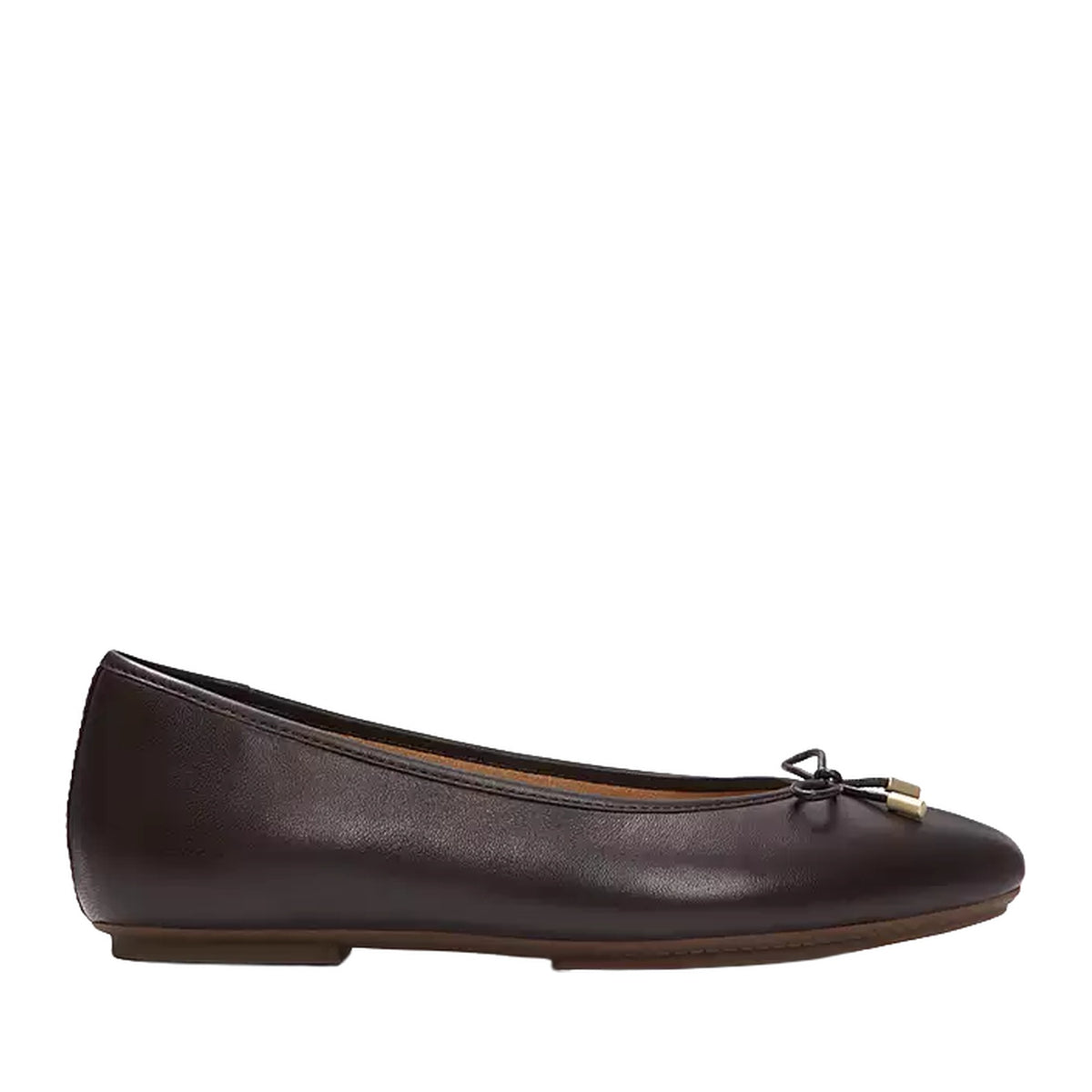 FitFlop Women's Delicato Bow Ballerina in Chocolate Brown