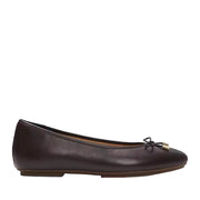 FitFlop Women's Delicato Bow Ballerina in Chocolate Brown