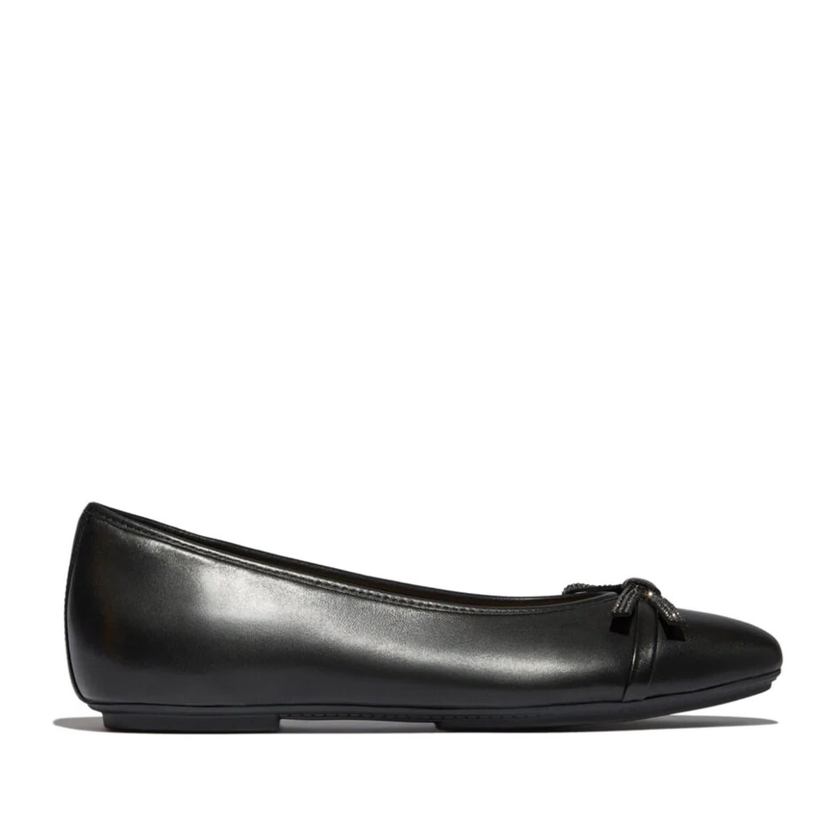 Fitflop Women's Delicato Glitz Bow Ballerina in Black