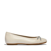 Fitflop Women's Delicato Glitz Bow Ballerina in Turtledove