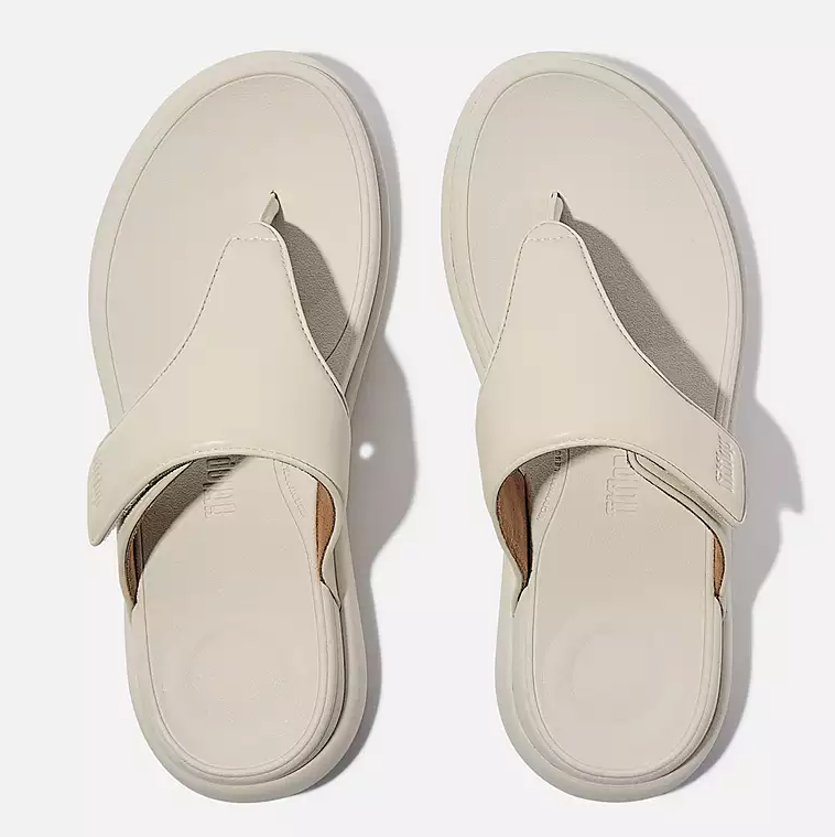 Fitflop Women's F-Mode Go Adjustable Toe Post Sandal in Paris Beige