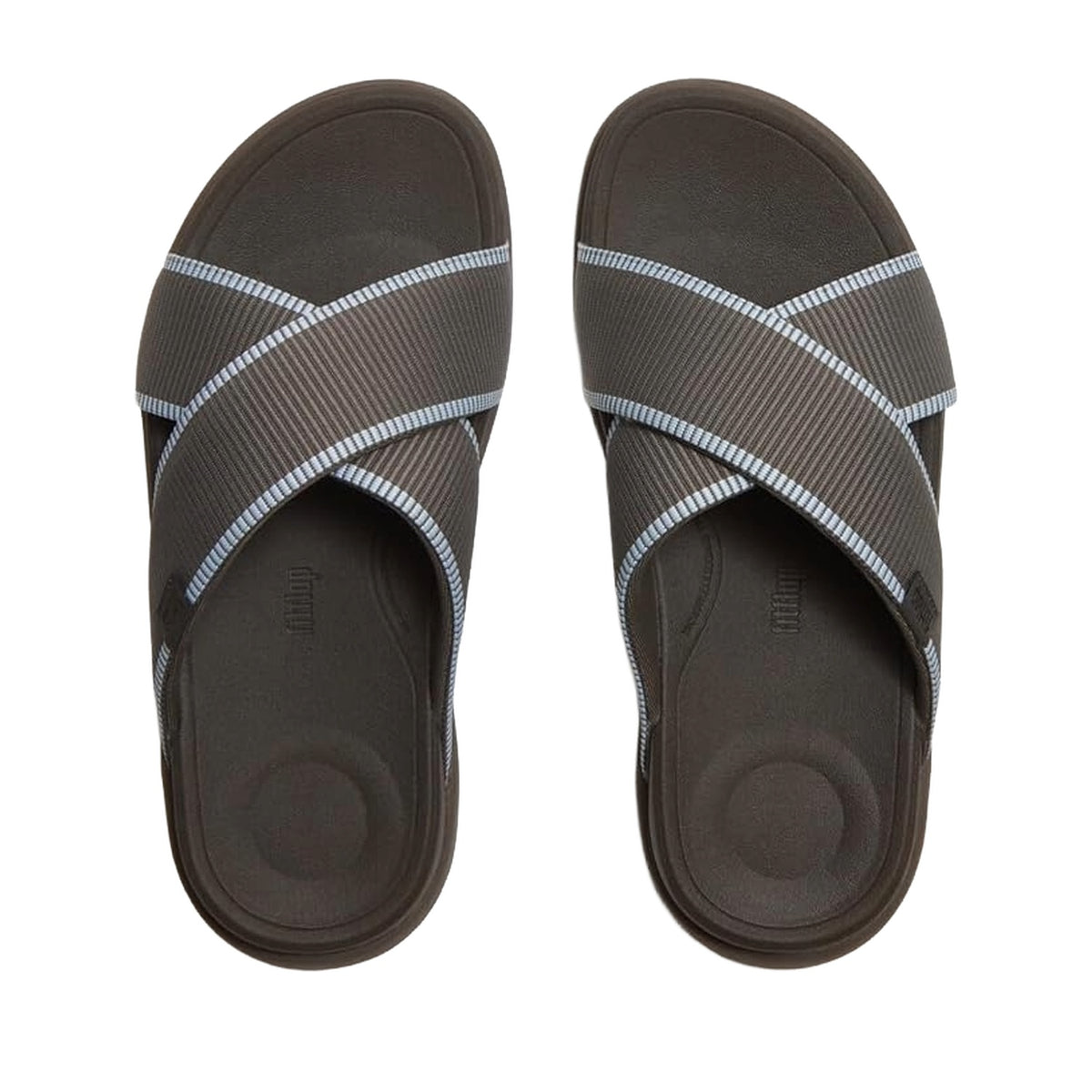 FitFlop Men's F-Mode Cross Slides in Bungee Cord/Cloudy Blue