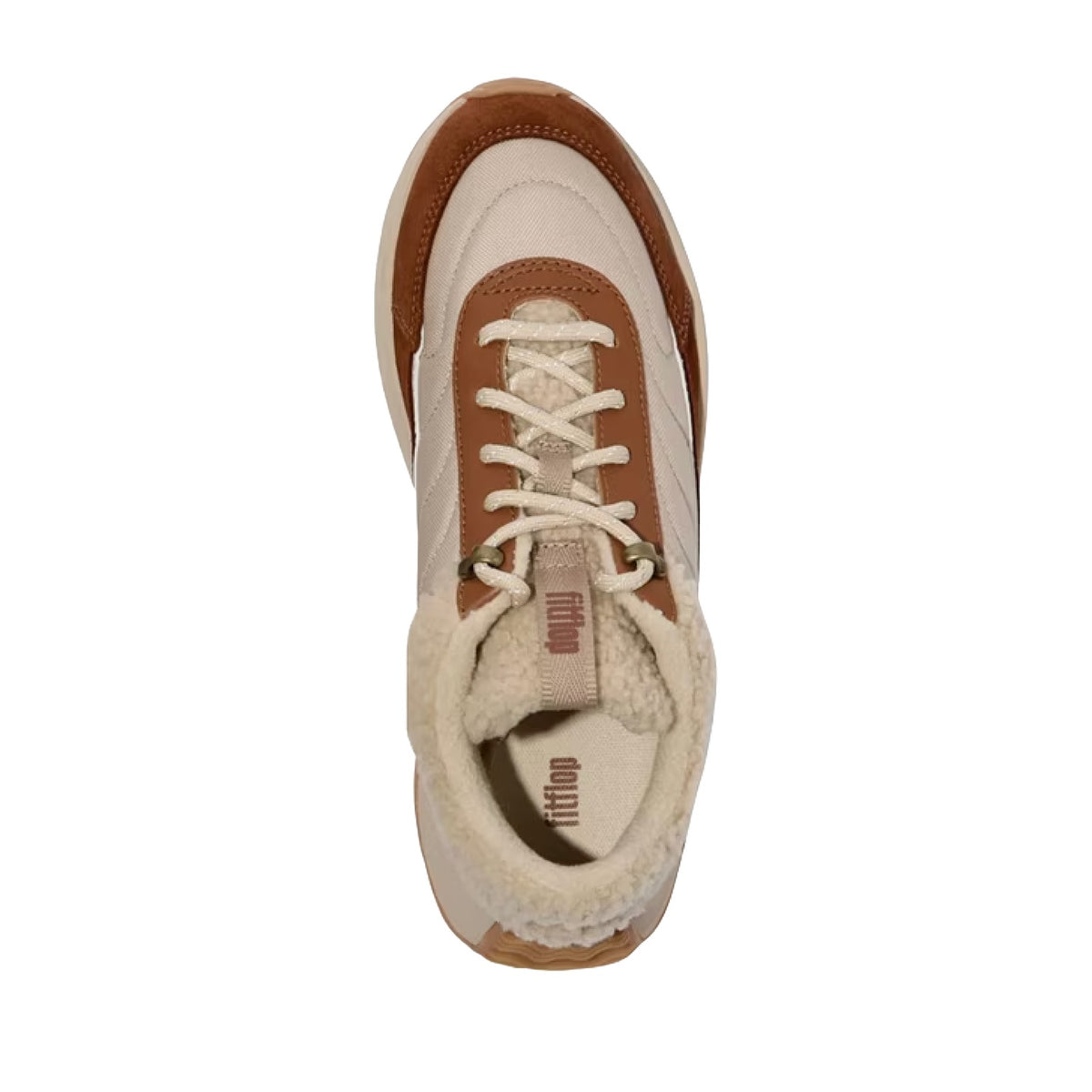 FitFlop Women's F-Mode Flow Sneaker in Rich Tan/Iced Coffee Mix