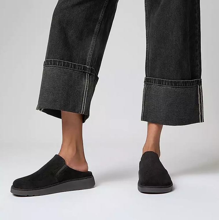 Fitflop Women's Gen-FF Elasticated Suede Mule in Black