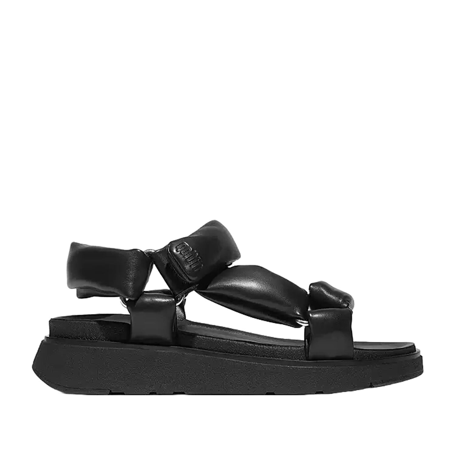 Fitflop Women's Gen-FF Soft Leather Back Strap Sandal in All Black