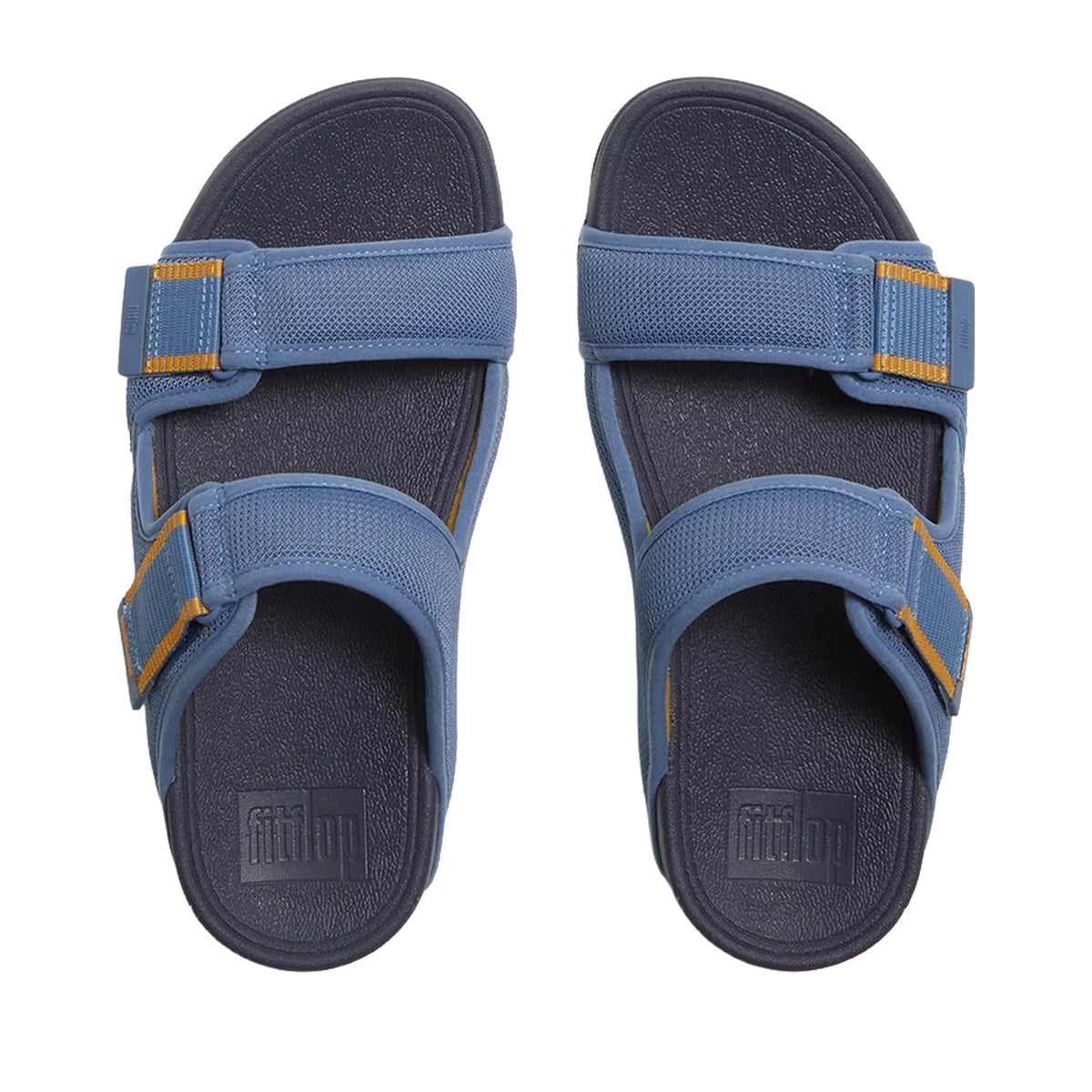 FitFlop Men's Gogh Moc in Cosmic Blue/Turmeric