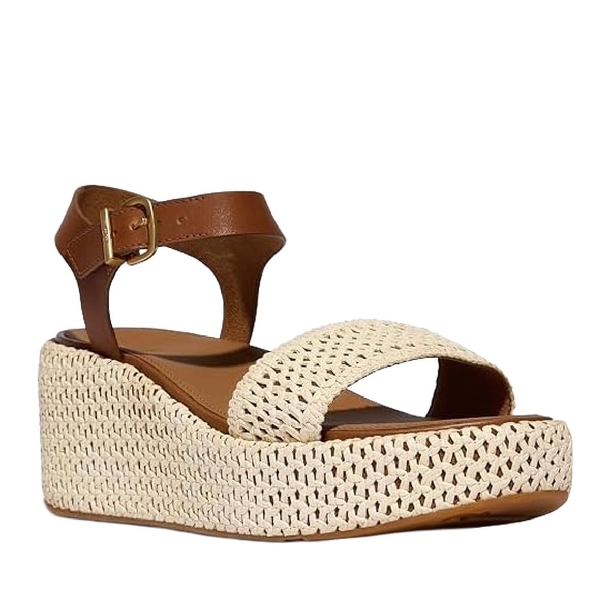 FitFlop Women's Platfforms in Deep Tan/Ivory