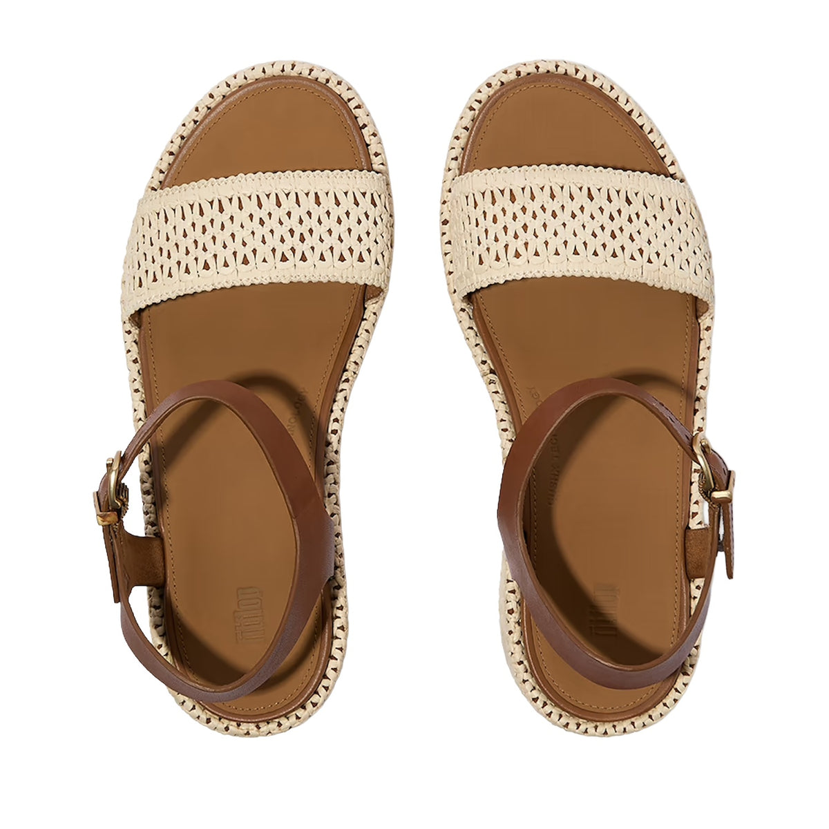 FitFlop Women's Platfforms in Deep Tan/Ivory