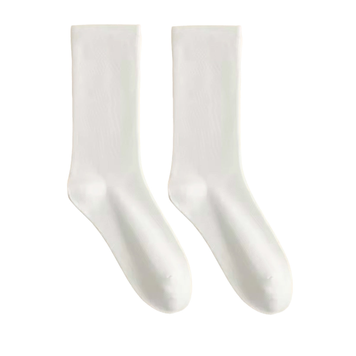 Floof Basic Ribbed Sock in White