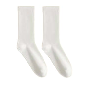 Floof Basic Ribbed Sock in White
