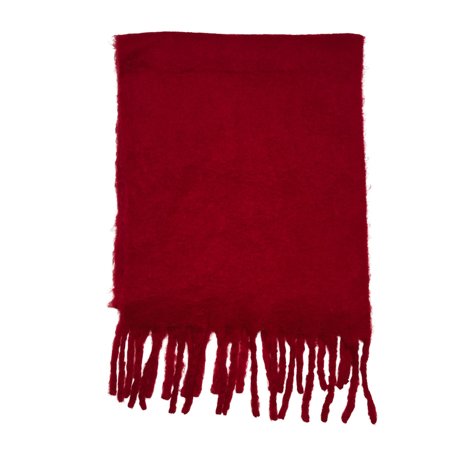 Floof Plush Blanket Scarf in Burgundy