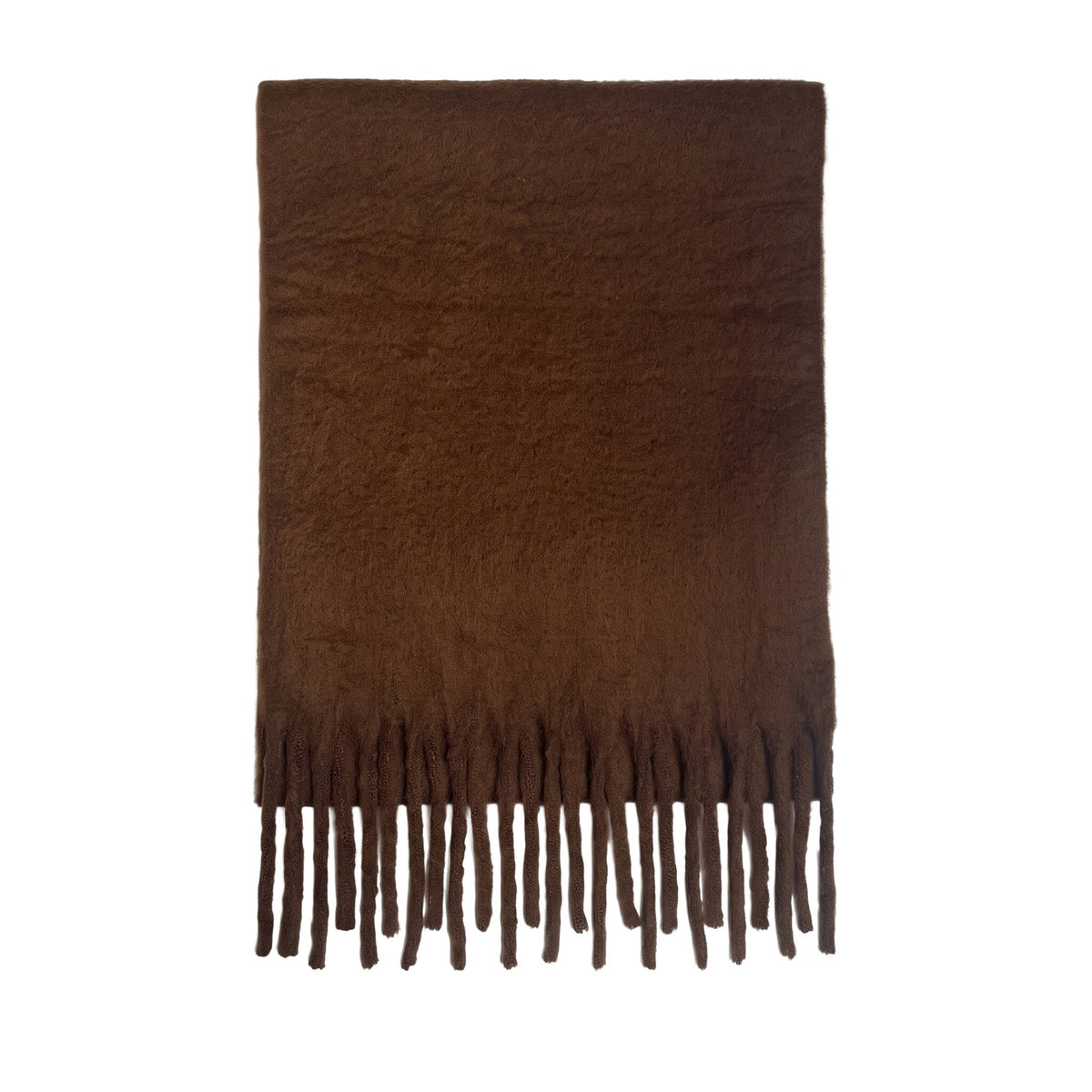 Floof Plush Blanket Scarf in Coffee