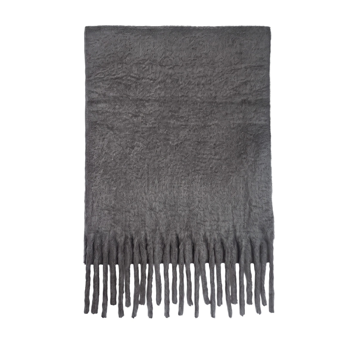 Floof Plush Blanket Scarf in Light Grey