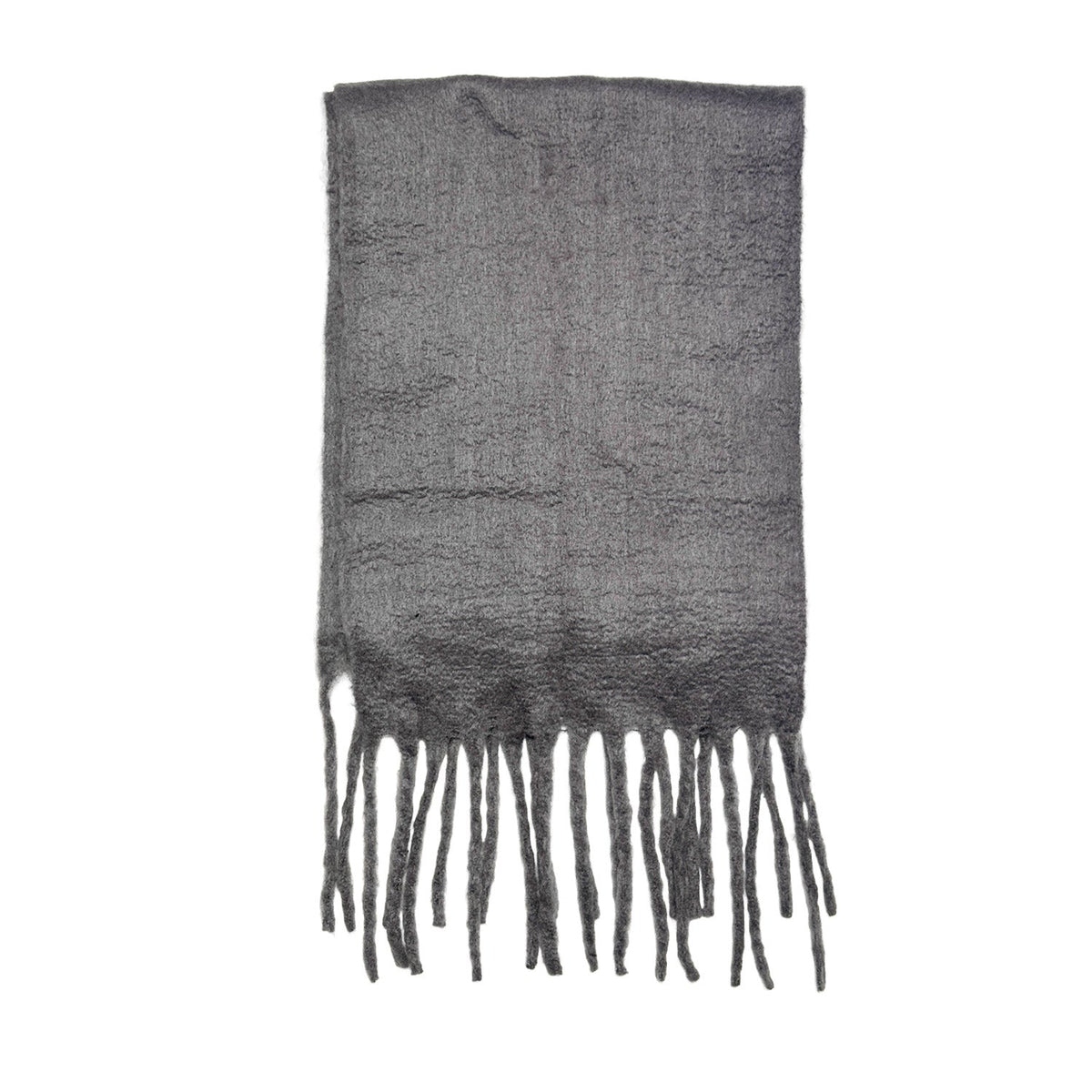 Floof Plush Blanket Scarf in Light Grey