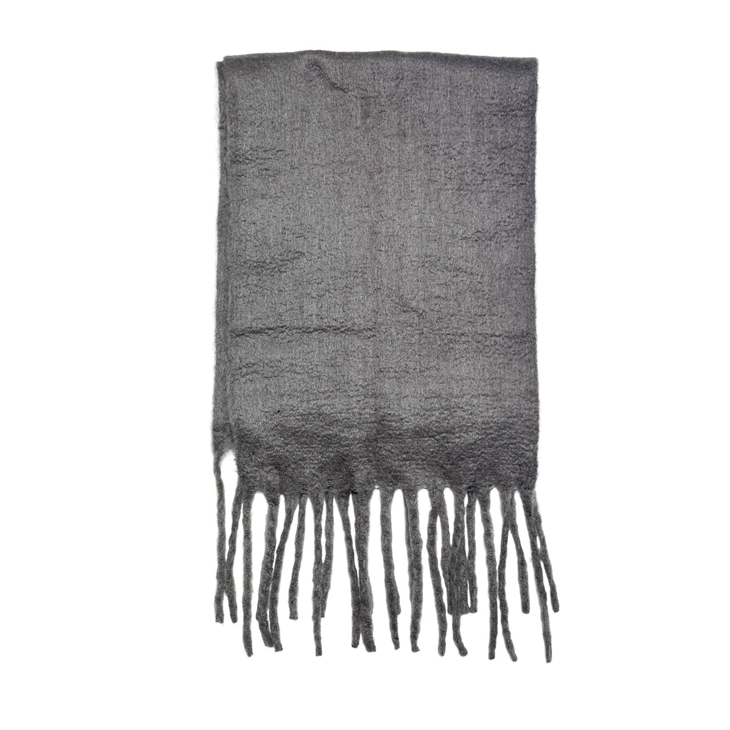 Floof Plush Blanket Scarf in Light Grey