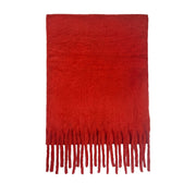 Floof Plush Blanket Scarf in Red