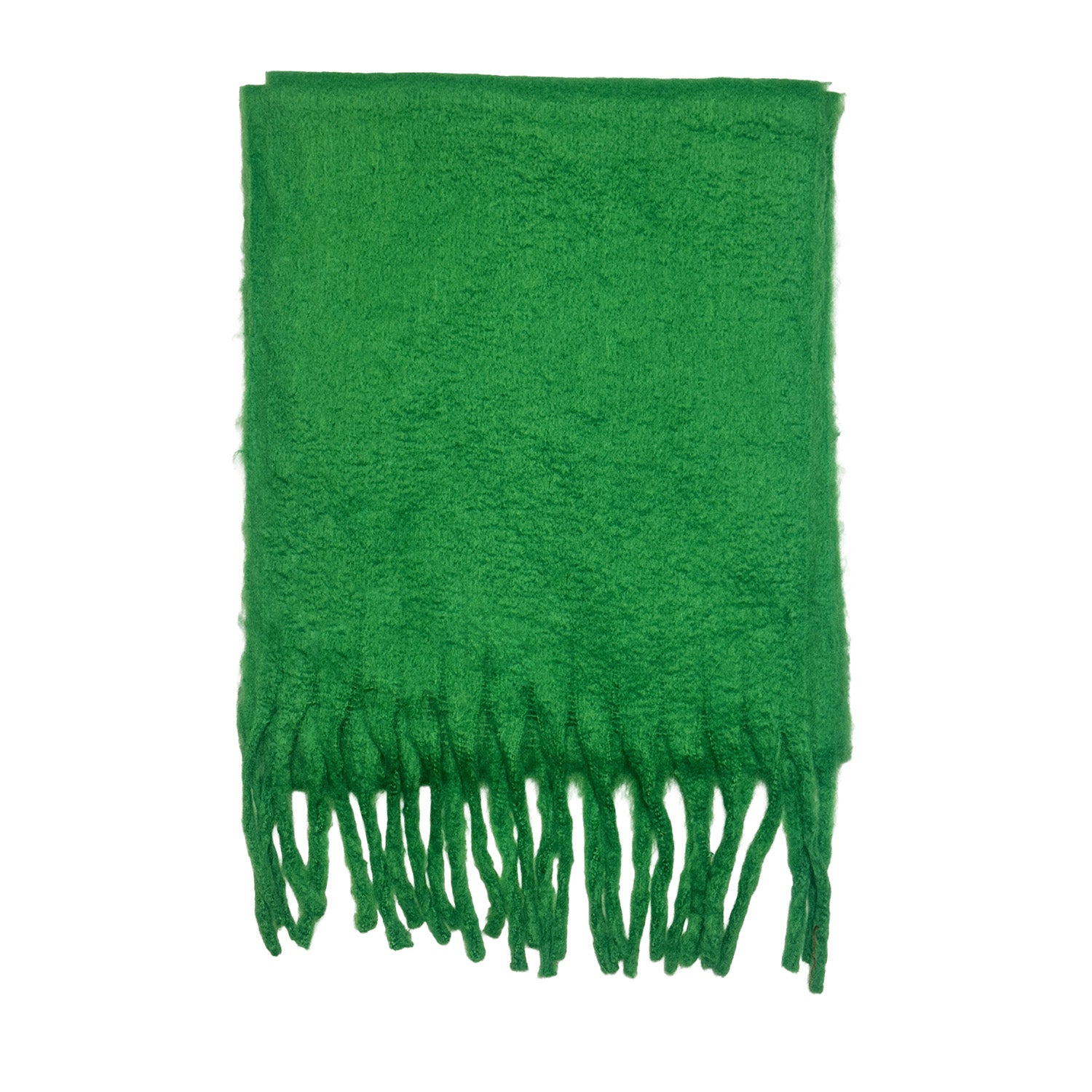 Floof Plush Blanket Scarf in Vibrant Green