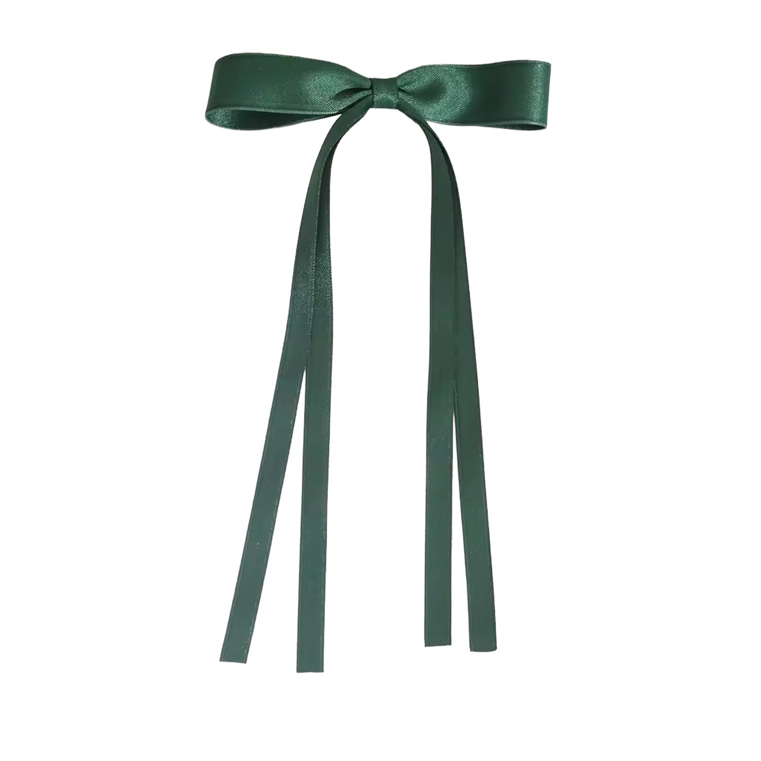 Kennie Rylie Double Layer Bow Hair Clip 2.0 in Dark Green