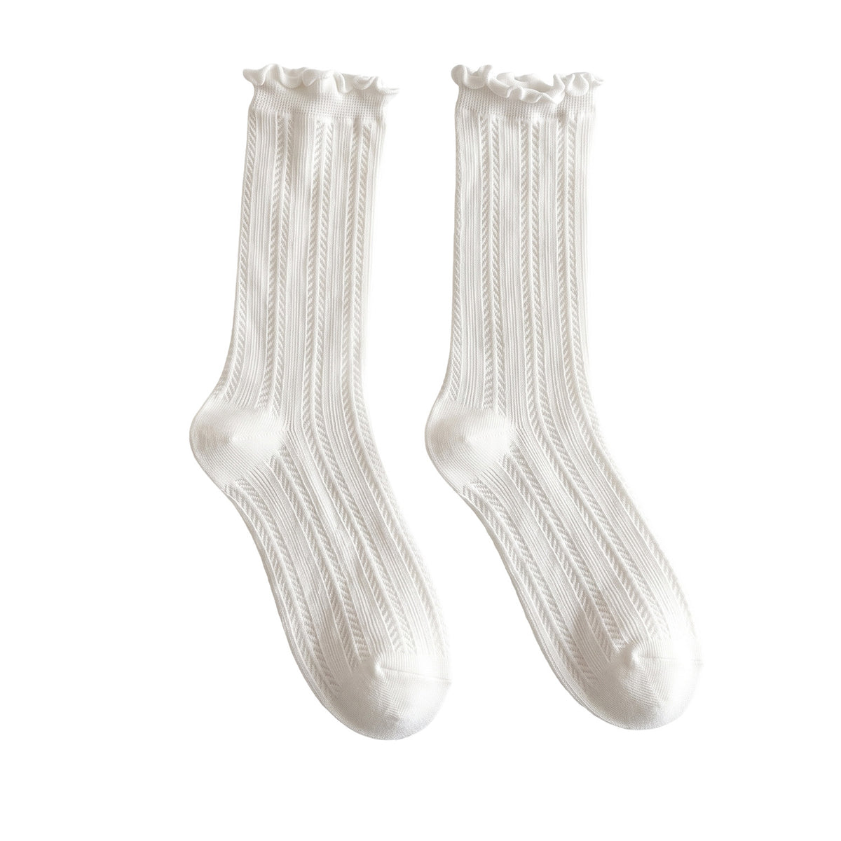 FLOOF For the Frill Tall Sock in White