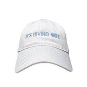 Floof Unisex It's Giving Wife Cap in White