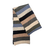 Floof Medium Stripe Scarves in Beige Multi