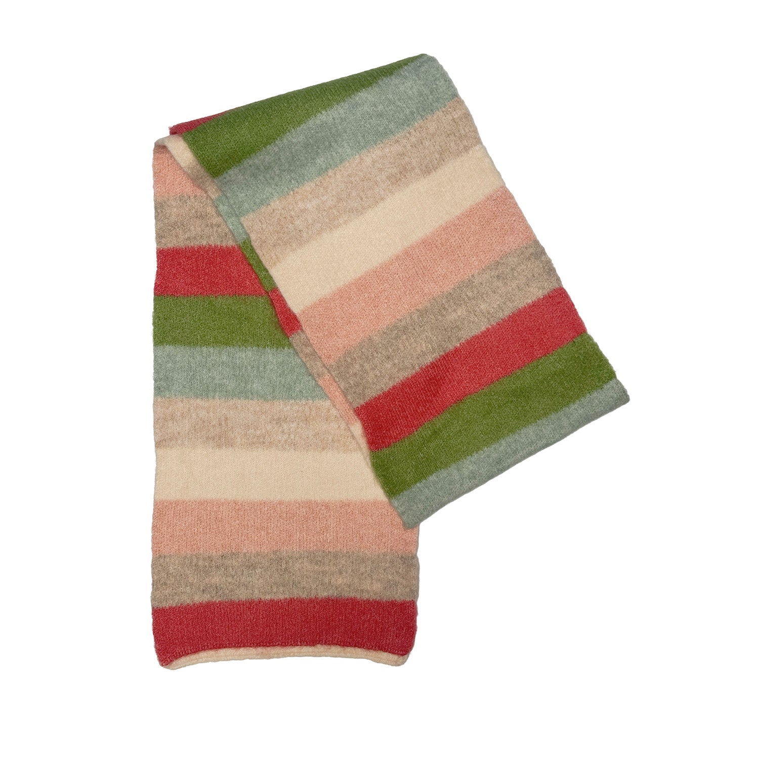 Floof Medium Stripe Scarves in Pink Multi