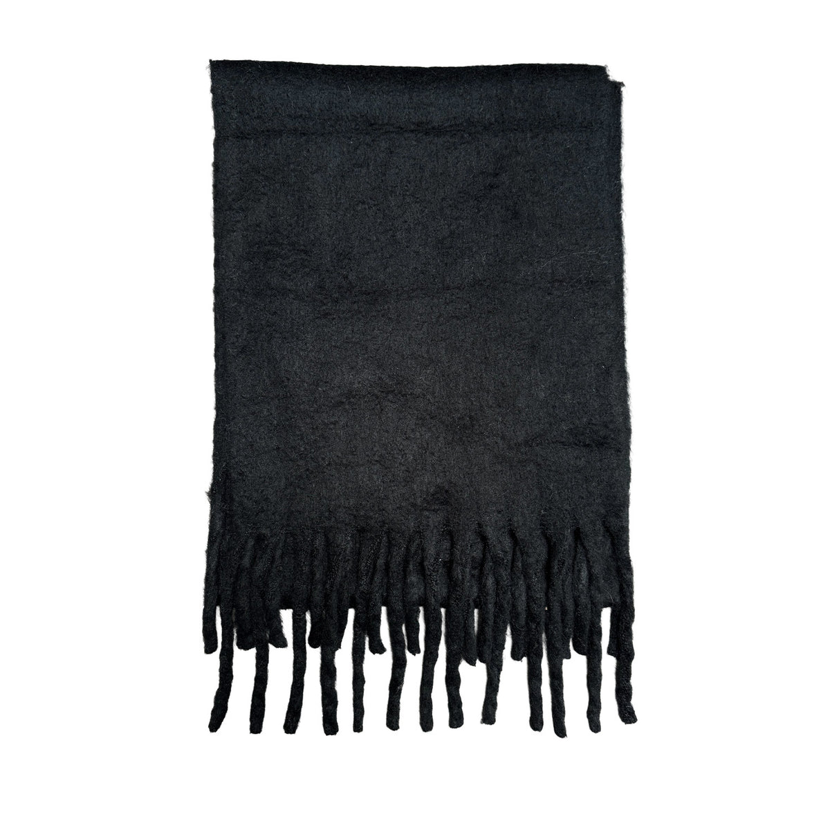 Floof Plush Blanket Scarf in Black
