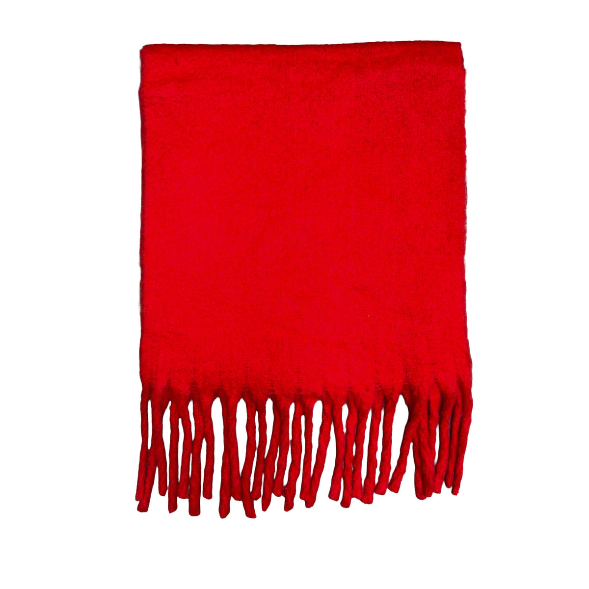 Floof Plush Blanket Scarf in Red