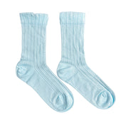 Floof Pointelle Tube Sock in Blue